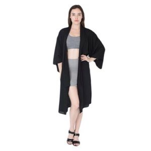 American Apparel Black Kimono Duster